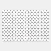 Black and White Snowflake Tree Merry Christmas Inpakpapier Vel (Voorkant 3)