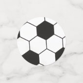 Black And White Soccer Ball Geometric Pattern Confetti (Kleine voorkant)