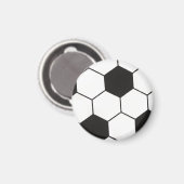Black And White Soccer Ball Geometric Pattern Magneet (Voorkant / Achterkant)