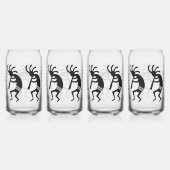 Black and White Southwest Kokopelli Blikvorm Glas (Rechts)