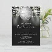 Black and White Sparkling Stars Party Kaart (Staand voorkant)