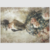 Black and White Spring Portrait Tissue Paper Tissuepapier (Voorkant)