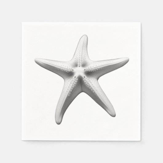 Black and White Starfish Servet (Voorkant)