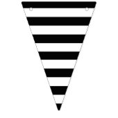 Black And White Stripe Bunting Banner (Eerste vlag)