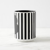 Black and White Stripe Two-Tone Mug  (Centre)