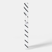 Black and white striped Abstract minimal Monogram  Case-Mate iPhone Case (Achterkant / Links)