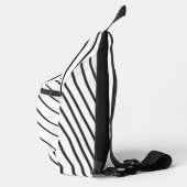 Black and white striped Abstract minimal Monogram Sling Bag (Rechts)