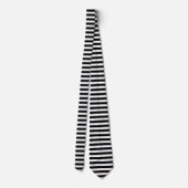 Black and White Stripes Pattern Classy Elegant Stropdas (Achterkant)
