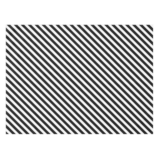 Black and White Stripes Pattern Modern Chic Trendy Tafelkleed (Voorkant (Horizontaal))