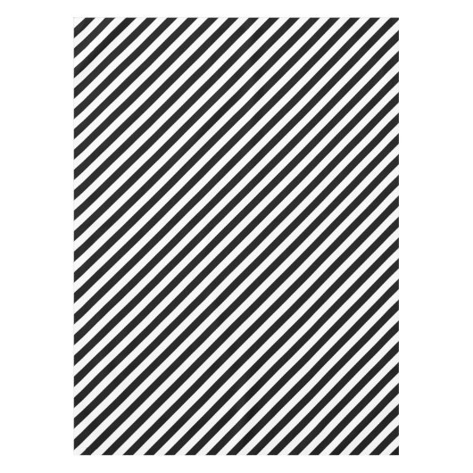 Black and White Stripes Pattern Modern Chic Trendy Tafelkleed (Voorkant)