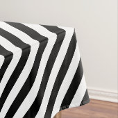 Black and White Stripes Pattern Modern Chic Trendy Tafelkleed (Voorbeeld)