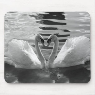 Black and White Swans Mousepad Muismat