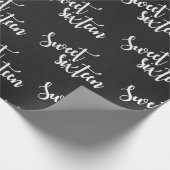 Black And White Sweet 16 Birthday Cadeaupapier (Hoek)