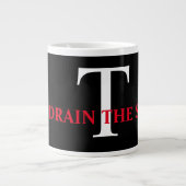 Black and White T is voor Trump Extra Grote Beker (Voorkant)