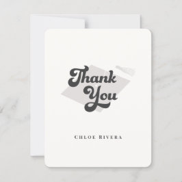 Black and White Tassel Thank You Card Bedankkaart