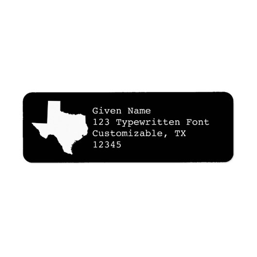 Black and White Texas Etiket (Voorkant)