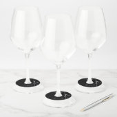 Black and White Theme Party Wijnglaslabel (Set)