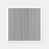 Black and White Thin Pinstripe Servet (Voorkant)