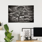 Black and White timeless Tree Poster (Bureau à domicile)