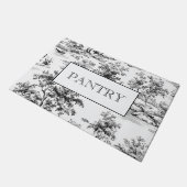 Black and White Toile Pantry Deurmat (Schuin)