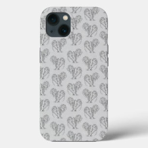 Black and White Tribal Tattoo Manatees iPhone 13 Hoesje