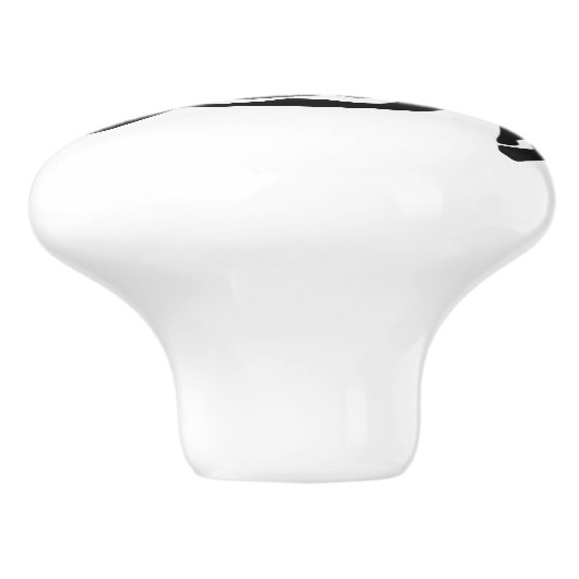 Black and White Tribal Turtle Art Keramische Knop (Zijkant)