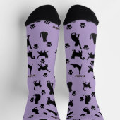 Black and White Tuxedo Cat Patterned Socks Gift Sokken (Top)