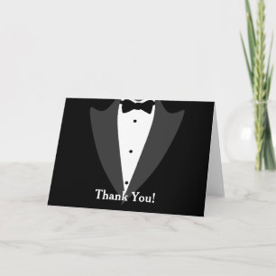 Black and White Tuxedo Hartelijk dank Bedankkaart