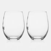 Black and white tuxedo two grooms gay wedding wijnglas zonder voet (Links)