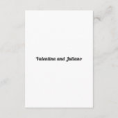 Black and White Typography Accommodation Portrait Informatiekaartje (Achterkant)