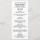 Black and White Typography Wedding Menu (Devant)