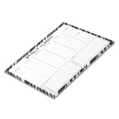 Black and White Undated Weekly Vertical Planner Notitieblok (Schuin)