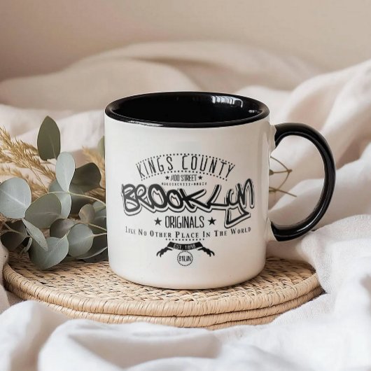 Black and White Urban Typography Mug
