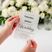 Black and White Vellum Wedding Invitation