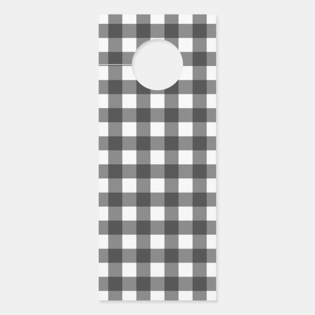 Black and White Vichy Print Gingham Patroon (Voorkant)