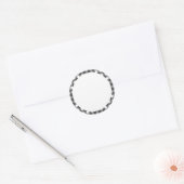 Black and White Vichy Print Gingham Patroon Ronde Sticker (Envelop)
