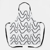 Black and White Wavy Stripe Pattern Schort (Voorkant)