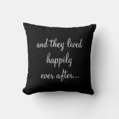 Black and White "We Deed" Wedding Date Pillow Kussen (Voorkant)