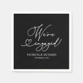 Black and White We zijn een 'Engaged Party'-nap Servet (Voorkant)