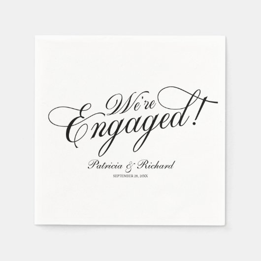 Black and White We zijn een Enterprise Party Servet (Voorkant)