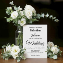 Black and White Wedding Invitation