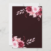 black and white wedding invitation kaart (Achterkant)