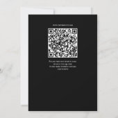 Black And White Wedding Invitation QR Code (Dos)