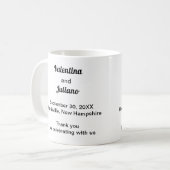 Black and White Wedding Mug (Devant gauche)