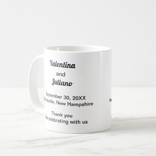 Black and White Wedding Mug (Devant gauche)
