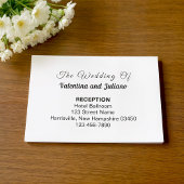 Black and White Wedding Reception Enclosure Card Informatiekaartje