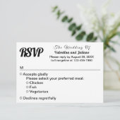 Black and White Wedding RSVP (Staand voorkant)