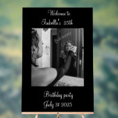 Black and white Welcome to the birthday party  (Neutre)