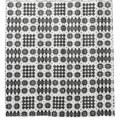 Black and White Welsh Faux Tapestry Pattern Douchegordijn (Voorkant)