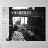 Black and White West Village Skybridge, Small Poster (Voorkant)